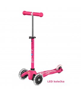 KOLOBEŽKA MINI MICRO DELUXE LED PINK MMD075